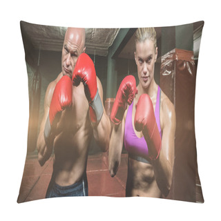 Personality  Portrait Of Boxers With Gloves Pillow Covers
