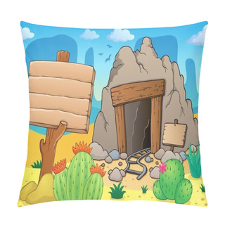 Personality  Desert With Old Mine Theme 7 Pillow Covers