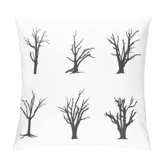 Personality  Dead Tree Silhouette, Bare Tree Silhouettes, Tree Silhouette, Tree SVG, Tree Vector Illustration Pillow Covers