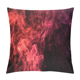 Personality  Red Mystical Smoky Swirl On Black Background Pillow Covers