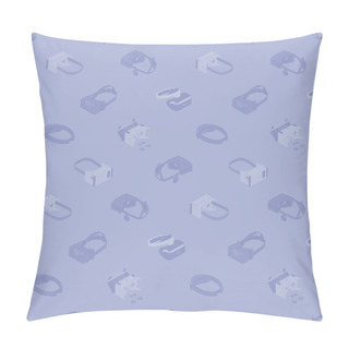 Personality  Seamless Pattern With The Virtual Reality Headsets Pillow Covers