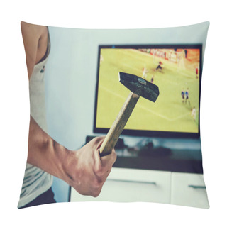 Personality  Emotional Fans Watching The World Cup Football Pillow Covers