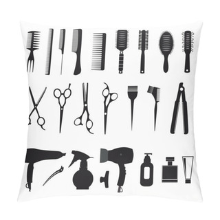 Personality  Collection Of Hairdressing Icons Pillow Covers