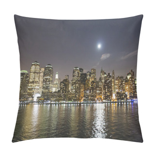 Personality  Financial District Waterfront At Night Pillow Covers