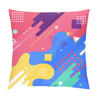 Personality  Abstract Background With Colorful Geometric Design. You Can Use For Design Print, Brochure, Poster, Banner, Website. Vector Illustration Pillow Covers