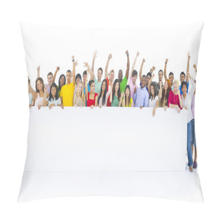 Personality  Diverse Group Of Young People Celebrating Pillow Covers