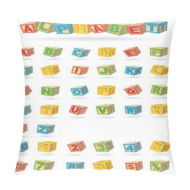 Personality  Alphabet On A Baby Cubes Pillow Covers