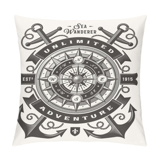 Personality  Vintage Unlimited Adventure Typography (One Color). T-shirt And Label Graphics In Woodcut Style. Editable EPS10 Vector Illustration. Pillow Covers