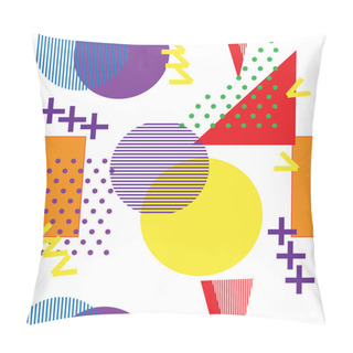 Personality  Style Retro Memphis 80s Or ' 90s-inspired Fashion Abstract Backg Pillow Covers