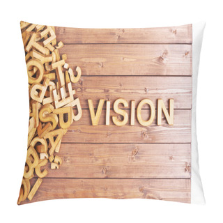 Personality  Word Vision Made With Wooden Letters Pillow Covers