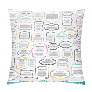 Personality  Vector Vintage Frames And Labels Set, Contemporary Book Covers And Pages Decorations. Pillow Covers