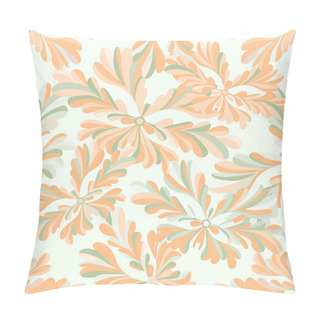 Personality  Delicate Abstract Flowers Seamless Pattern On A White Background Pillow Covers