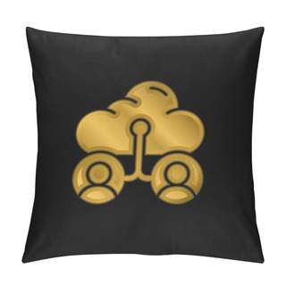 Personality  Accounts Gold Plated Metalic Icon Or Logo Vector Pillow Covers
