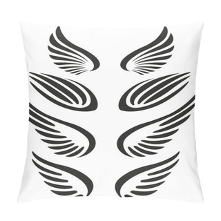 Personality  Set Of Vector Wings Pillow Covers