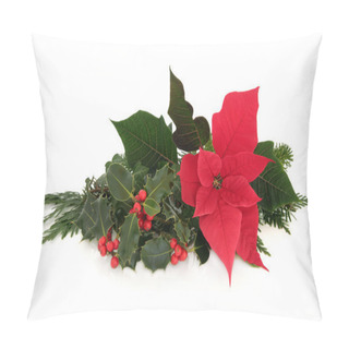 Personality  Poinsettia Flower Decoration Pillow Covers