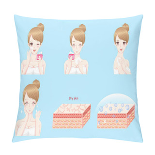 Personality  Woman With Skin Care Pillow Covers