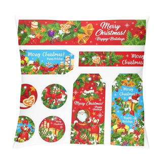 Personality  Christmas Holiday Wish Vector Greeting Banner Card Pillow Covers