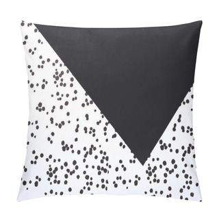 Personality  Top View Of Black And White Abstract Composition With Ink Blots For Background Pillow Covers