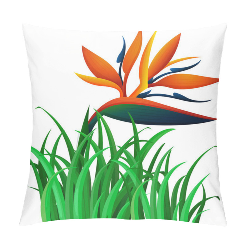 Personality  Bird of paradise flower in the bush pillow covers