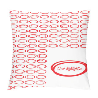 Personality  Vector Set Oval Circles Pillow Covers