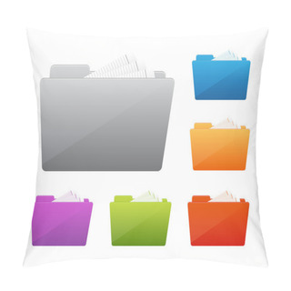 Personality  Collection Of File Folders Icons Pillow Covers