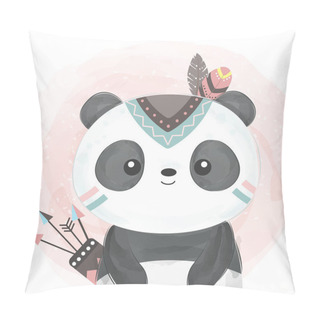 Personality  Cute Baby Panda Illustration, Animal Clipart, Baby Shower Decoration, Woodland Illustration. Pillow Covers