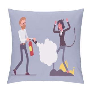 Personality  Female Devil Exorcism Pillow Covers