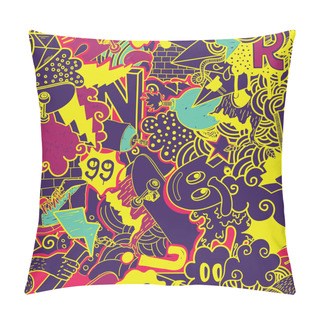 Personality  Graffiti Colorful Seamless Pattern Pillow Covers