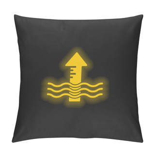 Personality  Arrow Yellow Glowing Neon Icon Pillow Covers