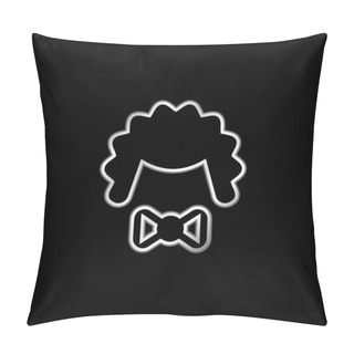 Personality  Bowtie Silver Plated Metallic Icon Pillow Covers
