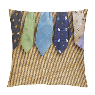 Personality  Colorful Set Of Ties. Father's Day Theme Pillow Covers