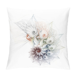 Personality  Complex Nautilus On A White Background Pillow Covers