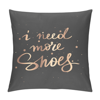 Personality  Vector Hand Drawn Lettering Phrase. Motivation And Inspiration Gold Quote Pillow Covers