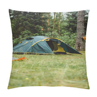 Personality  Camping Tents. Camping Life Concept. Pillow Covers
