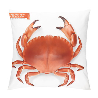 Personality  Realistic Red Crab Pillow Covers
