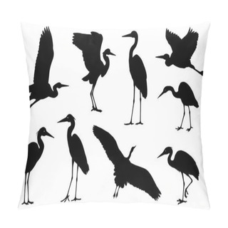 Personality  Various Heron Silhouettes Pillow Covers
