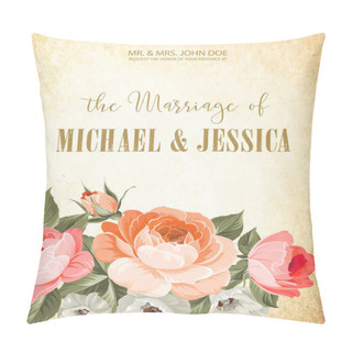 Personality  Wedding Invitation Card. Pillow Covers