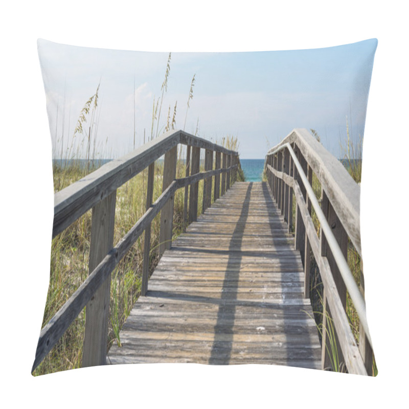 Personality  Rustic Wood Beach Boardwalk Through Sand Dunes Pillow Covers