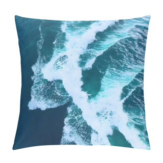 Personality  Waves On The Water Surface In The Background Of The Sea. Pillow Covers
