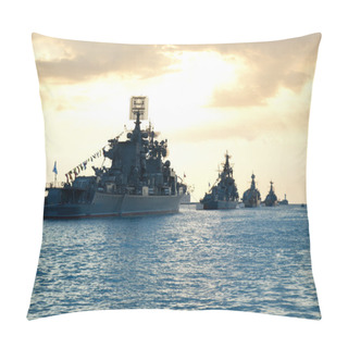 Personality  Row Of Military Ships Pillow Covers