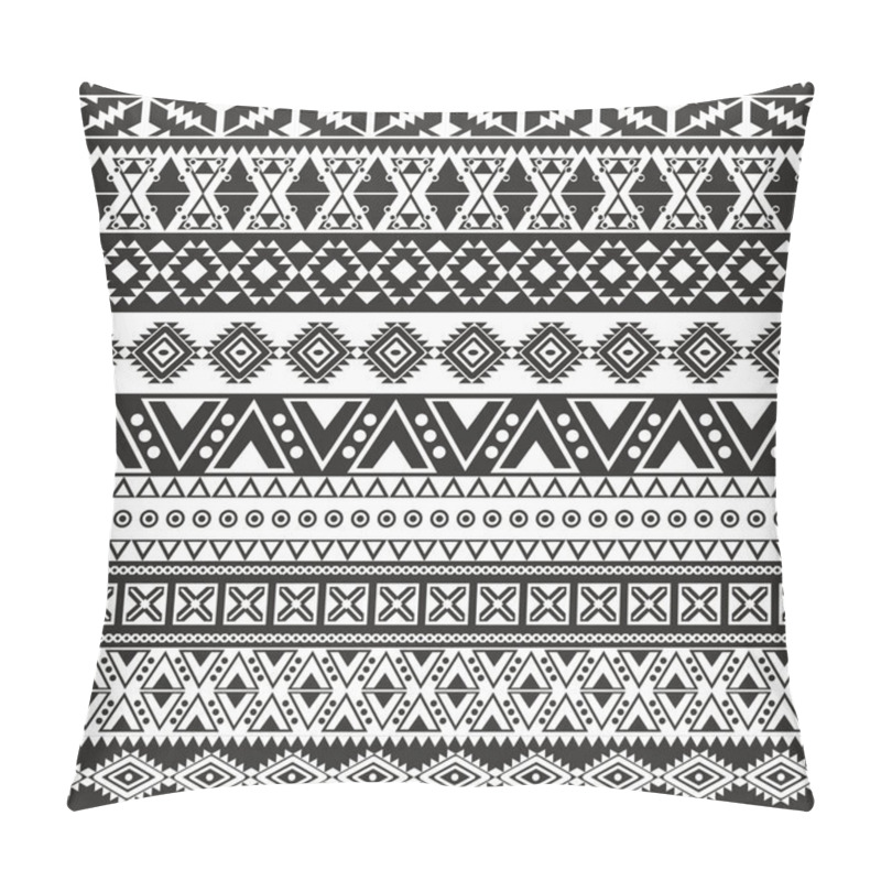 Personality  Tribal seamless pattern - aztec black and white background pillow covers