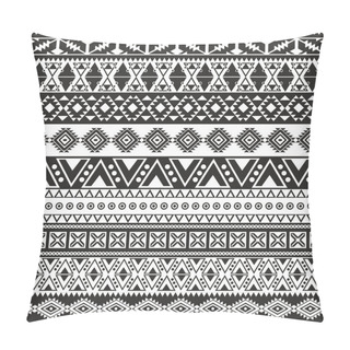 Personality  Tribal Seamless Pattern - Aztec Black And White Background Pillow Covers