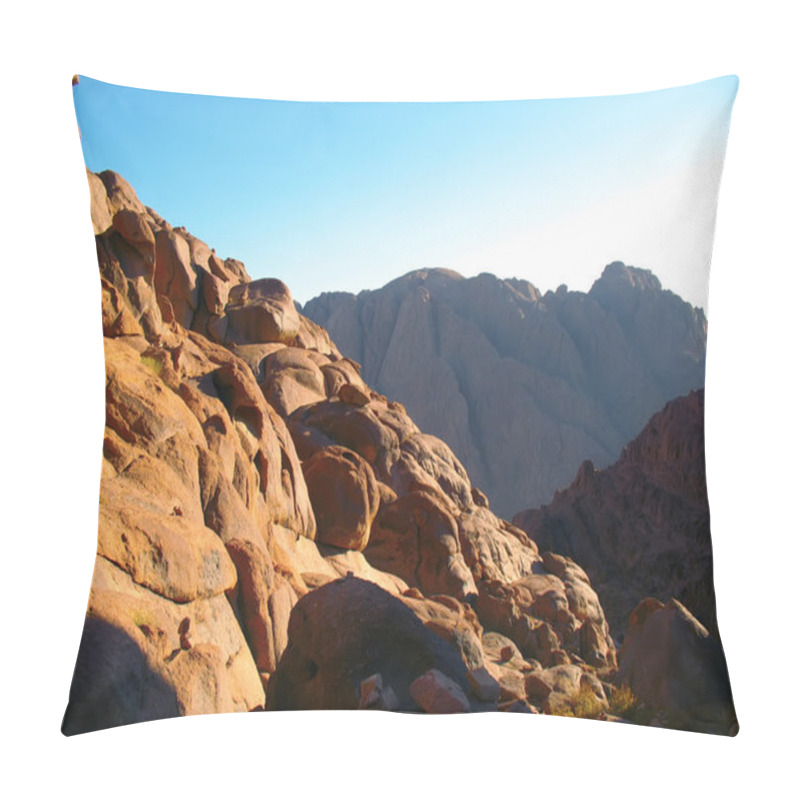 Personality  View From The Top Of Sinai Mountain, Egypt Pillow Covers