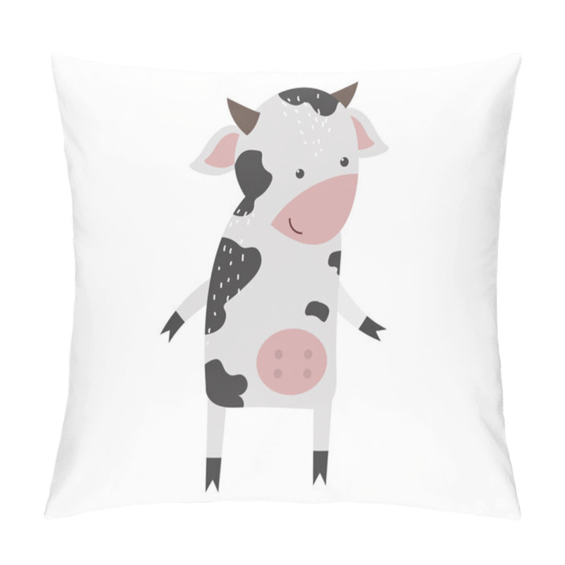 Personality  Cartoon Cow Character Isolated Pillow Covers