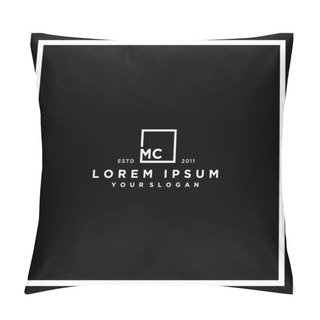 Personality  Letter MC Square Logo Design Vector Template Pillow Covers