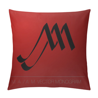 Personality  Monogram, Logo: A.M - M. A Pillow Covers