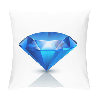 Personality  Blue Jewels On White Pillow Covers