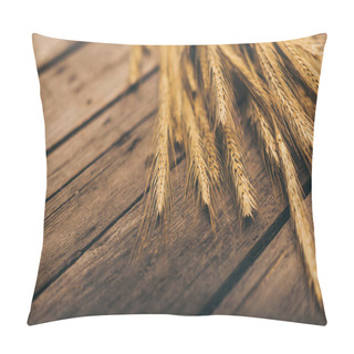 Personality  Ripe Wheat On Table Pillow Covers