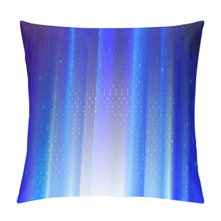 Personality  Digital Blue Rays. Pillow Covers