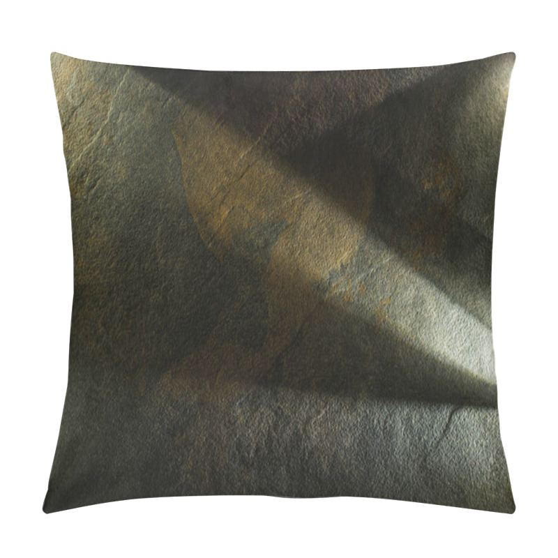 Personality  light prism with beams on dark stone texture background pillow covers